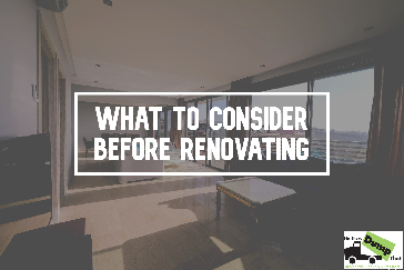 what to consider before renovating